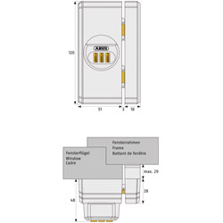 ABUS Fenster-Zahlenschloss FTS106 Produktbild BIGSKZ L