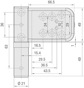 SIMONSWERK Haustürband SIKU 3D K 4..40 mit Winkelnockenbefesftigung Produktbild BIGSKZ L