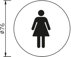 greenteQ Hinweisschild Damen Produktbild BIGSKZ L