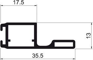 Einbaurahmenprofil 1038 roh Produktbild BIGSKZ L