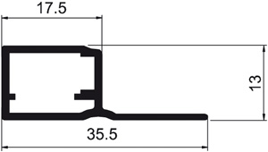 Einbaurahmenprofil 1036 Ral 9016 Produktbild BIGSKZ L
