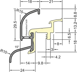 GUTMANN Regenschutzschiene Isar 25/24 F-TI Produktbild BIGSKZ L