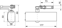 GEZE Feststellgestänge zu TS 1500 Produktbild BIGSKZ L