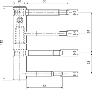 SFS Türband SASSBA 11R-20 Rahmenzapfen 55 mm Produktbild BIGSKZ L