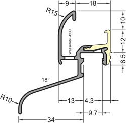 GUTMANN Regenschutzschiene Neckar 22/34 F-TXL Produktbild BIGSKZ L