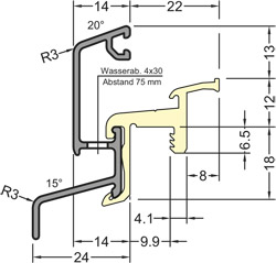 GUTMANN Regenschutzschiene Main 22/24 F-TI K Produktbild BIGSKZ L