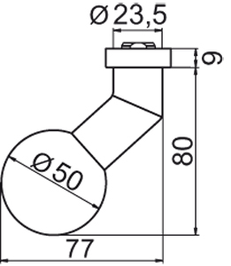 OGRO Feuerschutz-Antipanik-Türknopf gekröpft auf ovaler Rosette *3548V/6620* AL Kat.4 Produktbild BIGSKZ L
