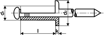 Blindniet Nietschaft d x l 4 x 14 mm GESIPA  Aluminium / Stahl 500 Stück Produktbild BIGSKZ L