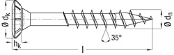 SPAX Beschlagschraube FEX-H für Holz, Teilgewinde, Flach-Senkkopf, TX, 4CUT, WIROX Produktbild BIGSKZ L