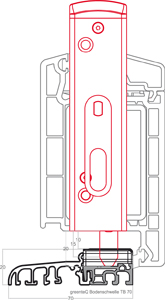 Haustürkantriegel 130 SL für VEKA HT ls Produktbild BIGSKZ L