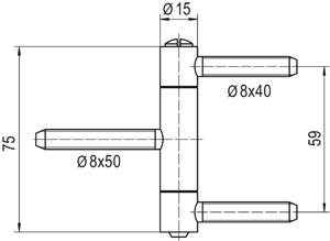 SIMONSWERK Einbohrband BAKA C 1-15 WF Produktbild BIGSKZ L