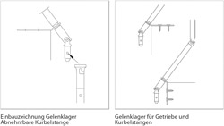 GEZE Abnehmbare Kurbelstange mit Knickkurbel Produktbild BIGSKZ L