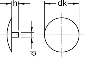 Abdeckkappen 2,4x12 mm mit Stift weiß Produktbild BIGSKZ L