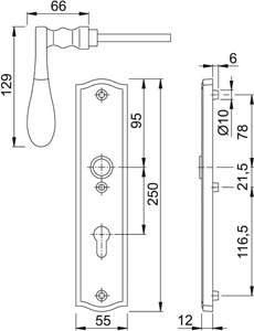 HOPPE Schutzgarnitur MERAN *M112SH/371A* ES1 Produktbild BIGSKZ L