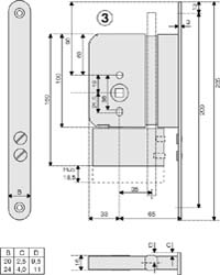 BKS Umlenkschloss 2598 65/24 rd niro rs Produktbild BIGSKZ L