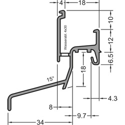 GUTMANN Regenschutzschiene Neckar 22/34 F Produktbild BIGSKZ L