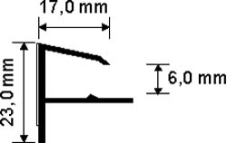 Verkleidungsprofil 23x17mm SK Lg. 6,00m Weiß, VE: 60m Produktbild BIGSKZ L