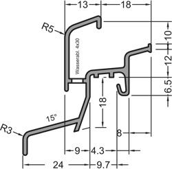 GUTMANN Regenschutzschiene Donau 22/24 F Produktbild BIGSKZ L