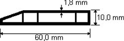 Zierleiste 60x10mm Lg. 6,00m Weiß, VE: 60m Produktbild BIGSKZ L