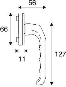 Fenstergriff 013/U34 10/32 F1 Produktbild BIGSKZ L