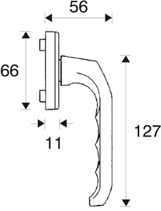 Fenstergriff 013/U34 10/35 F9016 Produktbild BIGSKZ L