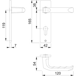 HOPPE Zimmertürgarnitur LONDON 113/202KP/AP Produktbild BIGSKZ L