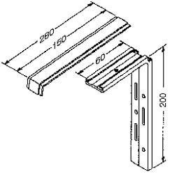 Fensterbankhalter RV25 zu VBH250 Produktbild BIGSKZ L