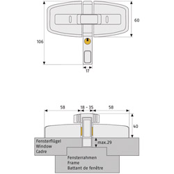 ABUS Doppelflügel-Schloss DFS95 Produktbild BIGSKZ L