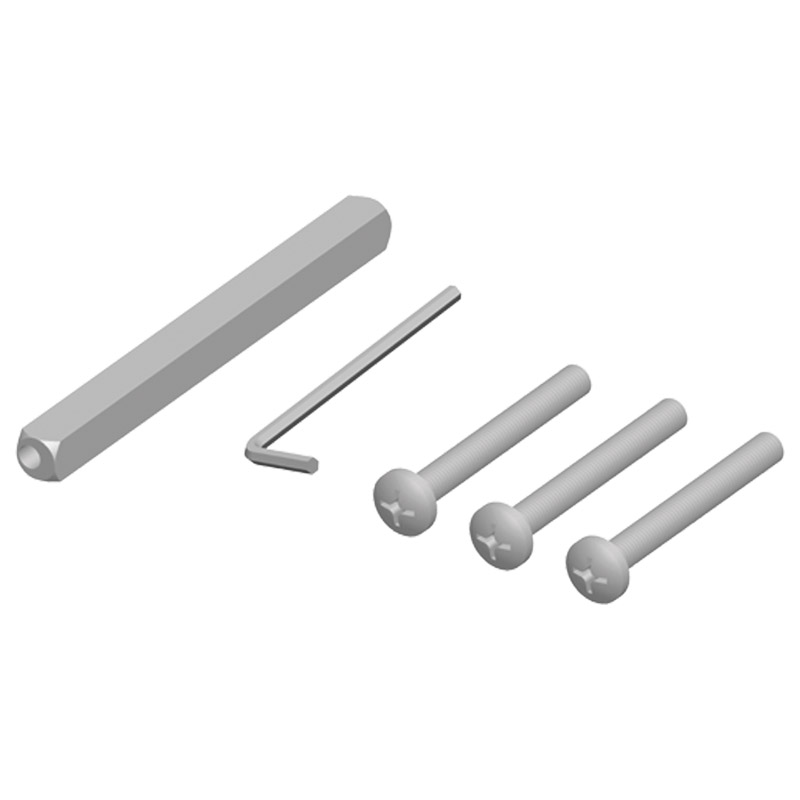 greenteQ Befestigungsset für Schutz-Drückergarnituren RAL9005 beidseitig Drücker Produktbild BIGPIC L