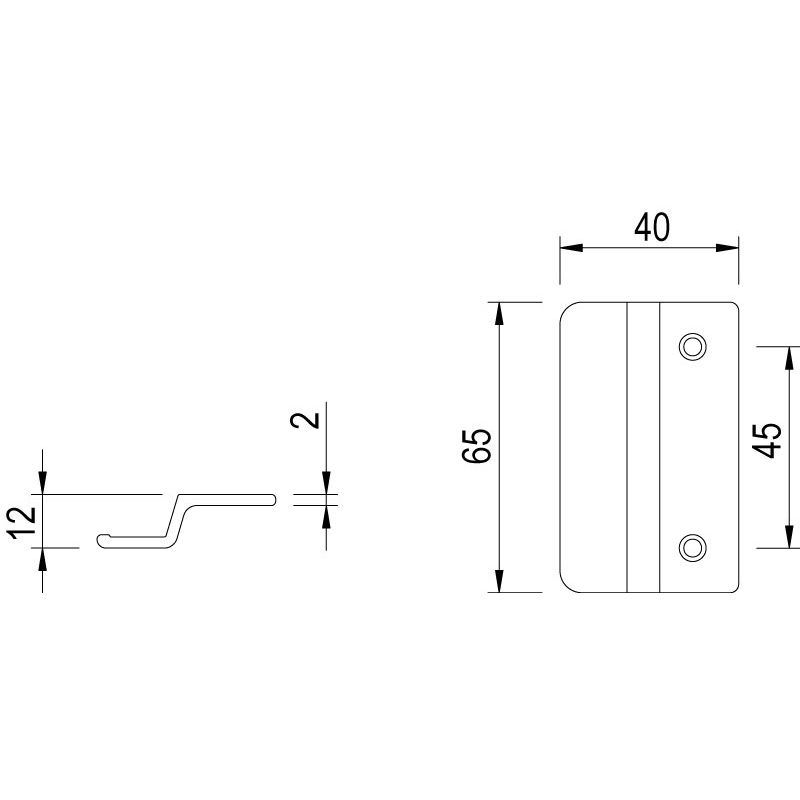 greenteQ Glasfalzgriffe ohne Steg in verschiedenen Farben product photo BIGSKZ L