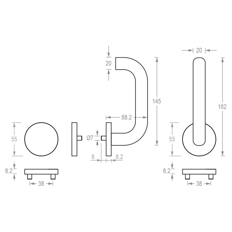 greenteQ Feuerschutz-Antipanik-Standflügelgarnitur Q DG60H.FS.AP.SF.PZ.ER.RR Produktbild BIGSKZ L