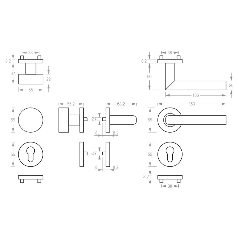 greenteQ Feuerschutz-Wechselgarnitur Q DG61H.FS.PZ.ER.RR.WK product photo BIGSKZ L