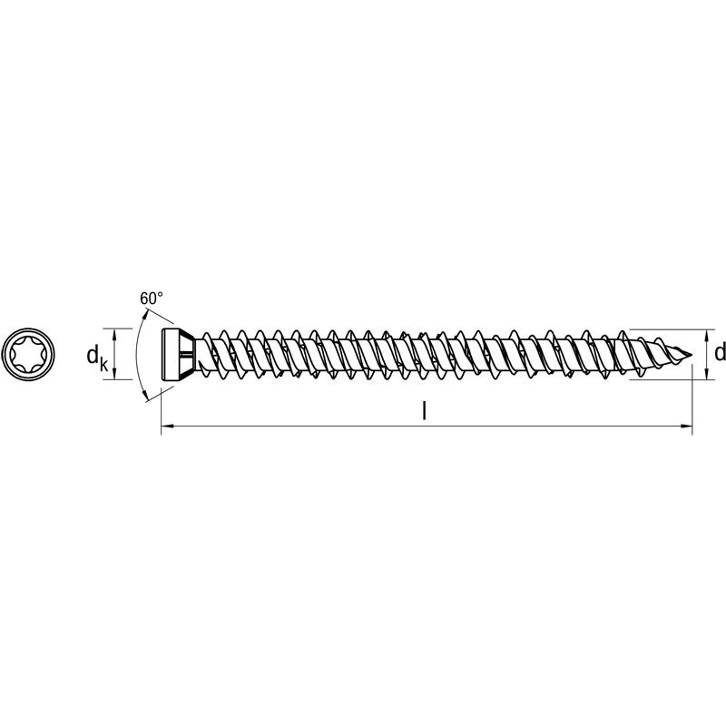 greenteQ Fensterrahmenschraube RC2 Zylinderkopf Produktbild BIGSKZ L
