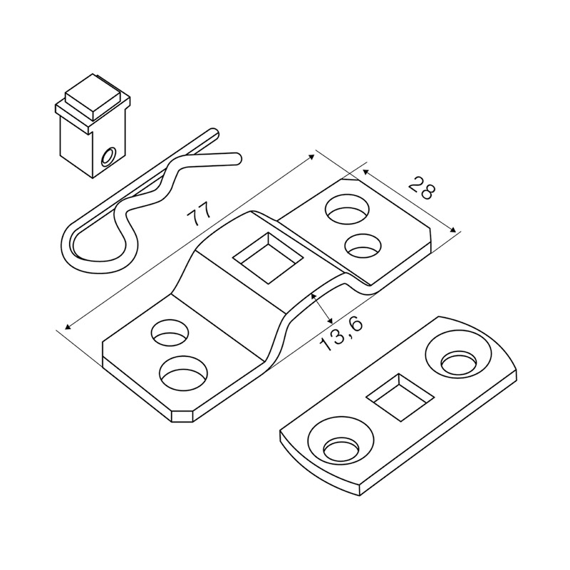 Motorlager 10x10 mm für 40mm Welle Produktbild BIGSKZ L