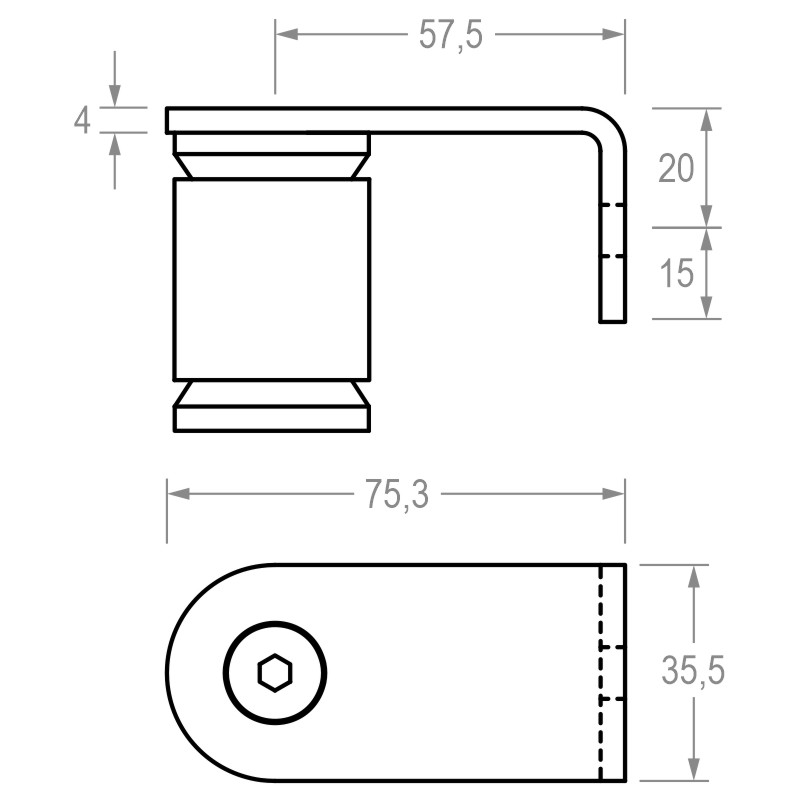 greenteQ Stütze gerade rund Produktbild BIGSKZ L