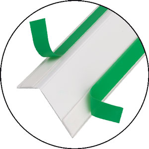 greenteQ PVC-Klappwinkel mit abgerundeten Ecken und Schaumklebeband product photo BIGDET L