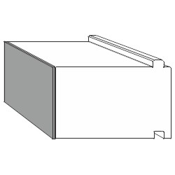 greenteQ Unterbaudämmprofil TS hochdämmend einseitig PVC außen product photo