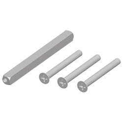 greenteQ Befestigungsset für Schutz-Drückergarnituren beidseitig Drücker product photo