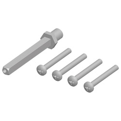 greenteQ Befestigungsset für Kombi-Schutz-Wechselgarnituren RAL9005 product photo