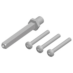 greenteQ Befestigungsset für Schutz-Wechselgarnitur RAL9005 Drücker/Knopf product photo