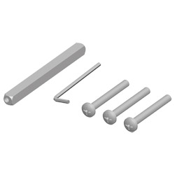 greenteQ Befestigungsset für Schutz-Drückergarnituren RAL9005 beidseitig Drücker product photo