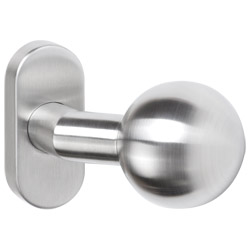 greenteQ Türknopf TK.KK.FS.ER.ORS.GK.D Kugelknopf gekröpft drehbar, für 9 mm Vierkantstift Edelstahl fein matt product photo