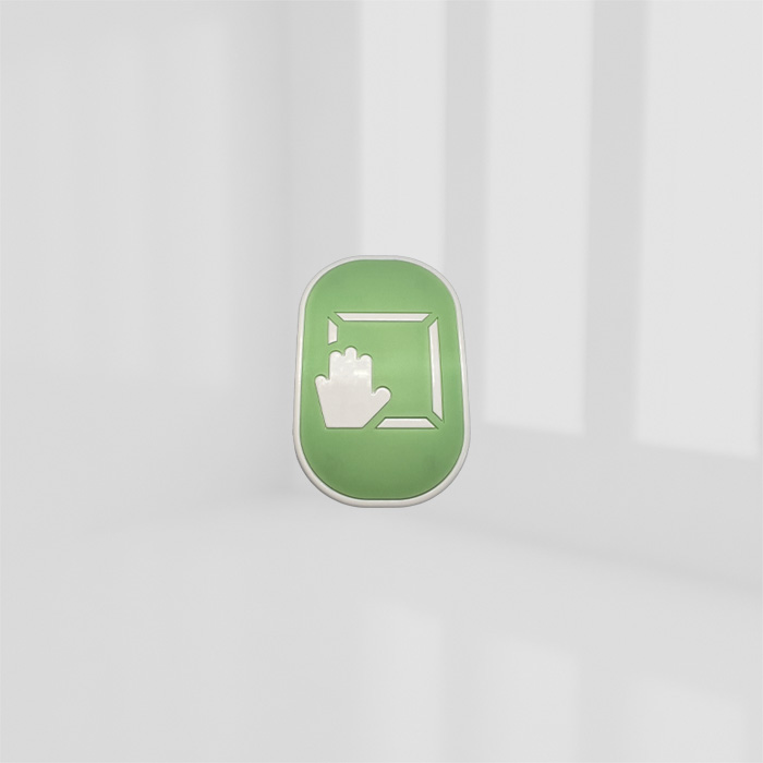 3-POINT PUSH PAD LATCH WHITE product photo BIGPIC L