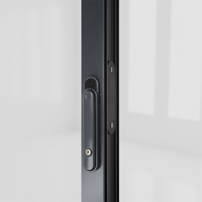 CLEARLINE - CENTREFOLD INT LOCK HANDLE RAL 7016ANTHRACITE GREY product photo BIGPIC L