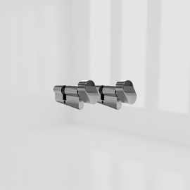 K50/50 NICKEL GAMMA THUMB TURN KA IN PAIRS(2xCYL+6xKEYS) product photo