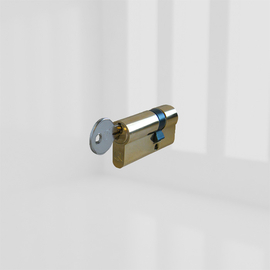 -/45 BRASS GAMMA HALF CYL 6 PIN ANTI-DRILL product photo