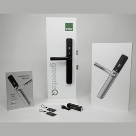 Q-SMART EXECUTIVE DOOR HANDLE - BLACK 9005SECURITY product photo