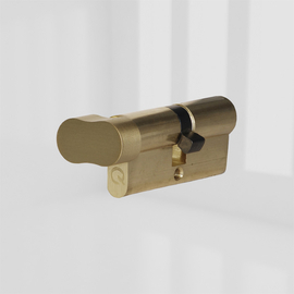 K40/40 BRASS GAMMA CYL 6PIN ANTI-DRILL THUMB TURN product photo