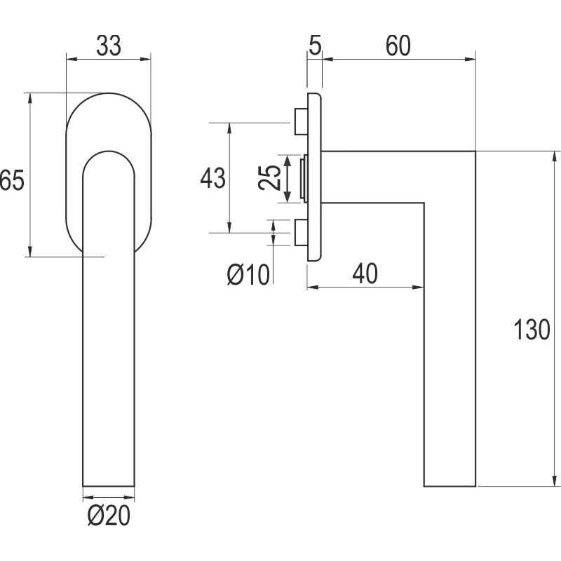 greenteQ FG61.FRS.ER Дължина на щифта 24/31+36 /42 mm стърчащ M5x40mm продуктова снимка BIGSKZ L