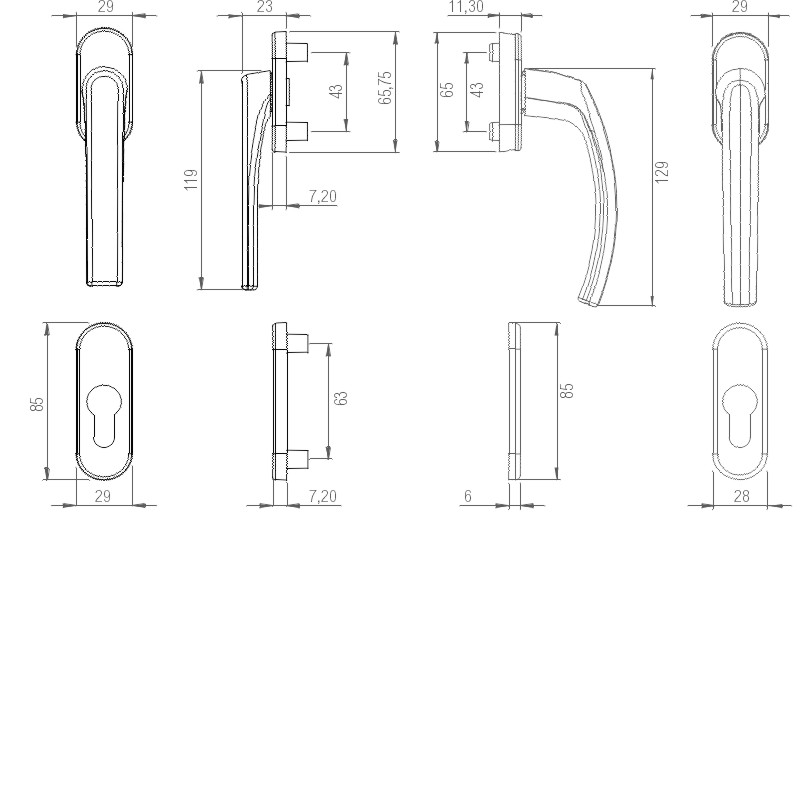 Комплект балконски врати greenteQ BTG31.roller shutter.AL продуктова снимка BIGSKZ L